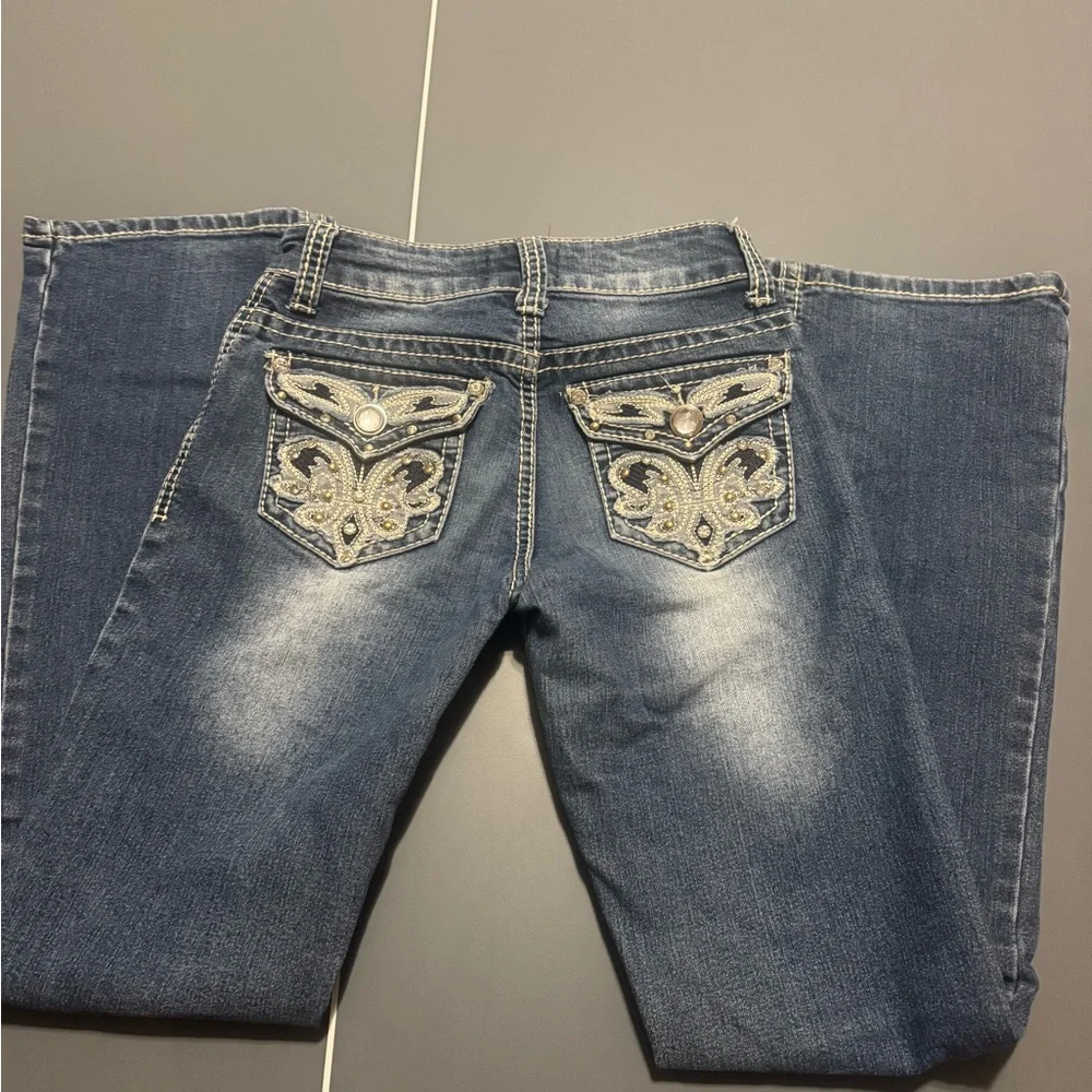 Red Ranch Bootcut Jeans - Picture 7 of 8